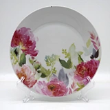 8 Inch Pink Rose Flower Plate